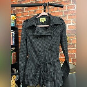 Polkadot Trench Coat Autumn/Winter (Large Size) Used good condition